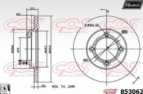 Maxtech 853062.0080 - Discofreno autozon.pro