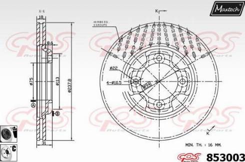 Maxtech 853003.6060 - Discofreno autozon.pro