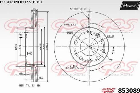 Maxtech 853089.0000 - Discofreno autozon.pro