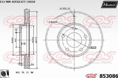 Maxtech 853086.0060 - Discofreno autozon.pro