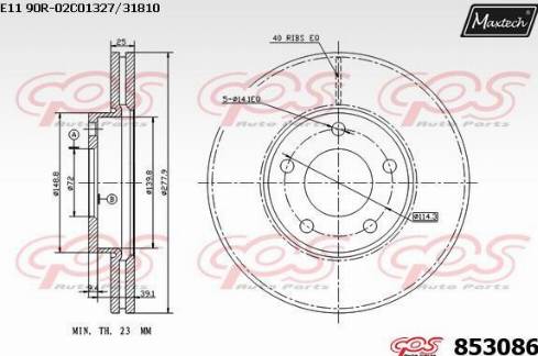 Maxtech 853086.0000 - Discofreno autozon.pro