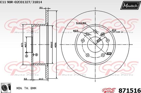 Maxtech 853086 - Discofreno autozon.pro