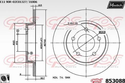 Maxtech 853088.0060 - Discofreno autozon.pro