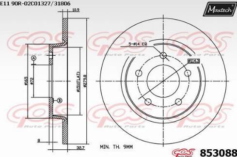 Maxtech 853088.0000 - Discofreno autozon.pro