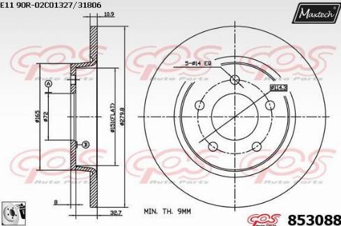 Maxtech 853088.0080 - Discofreno autozon.pro