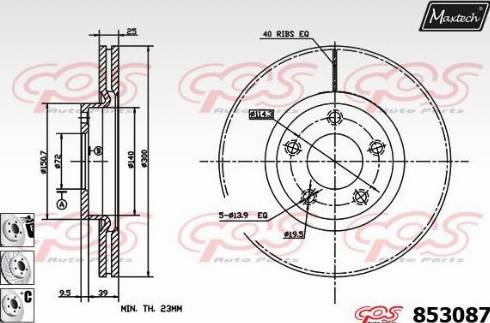 Maxtech 853087.6980 - Discofreno autozon.pro