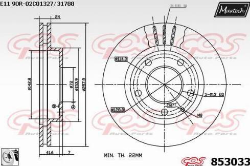 Maxtech 853033.0080 - Discofreno autozon.pro