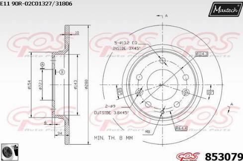 Maxtech 853079.0060 - Discofreno autozon.pro