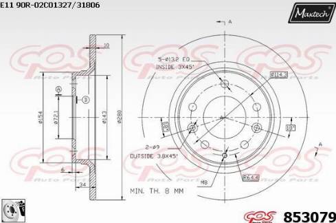 Maxtech 853079.0080 - Discofreno autozon.pro