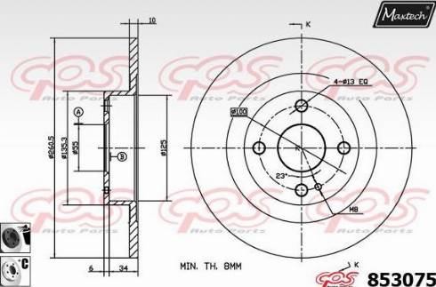 Maxtech 853075.6060 - Discofreno autozon.pro