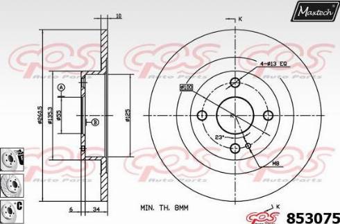 Maxtech 853075.6880 - Discofreno autozon.pro