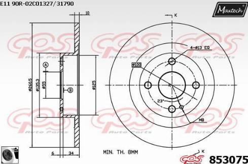 Maxtech 853075.0060 - Discofreno autozon.pro