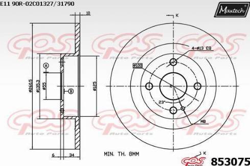 Maxtech 853075.0000 - Discofreno autozon.pro