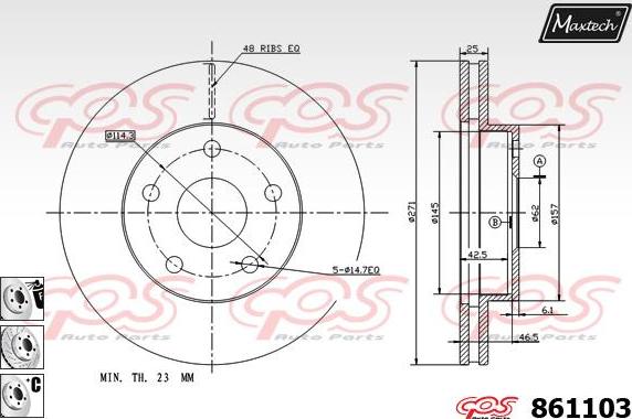 Maxtech 853075 - Discofreno autozon.pro