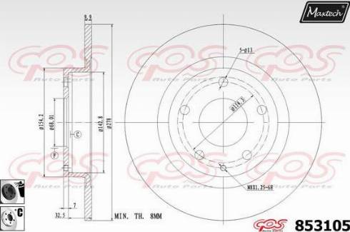 Maxtech 853105.6060 - Discofreno autozon.pro