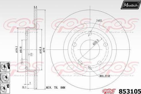 Maxtech 853105.6880 - Discofreno autozon.pro