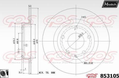 Maxtech 853105.0060 - Discofreno autozon.pro