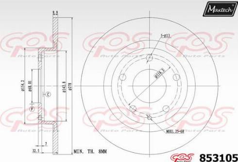 Maxtech 853105.0000 - Discofreno autozon.pro