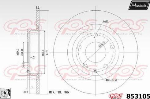 Maxtech 853105.0080 - Discofreno autozon.pro