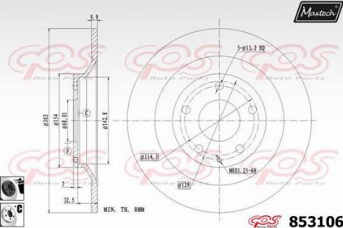 Maxtech 853106.6060 - Discofreno autozon.pro