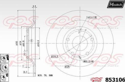 Maxtech 853106.6880 - Discofreno autozon.pro