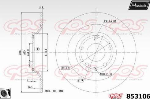 Maxtech 853106.0060 - Discofreno autozon.pro