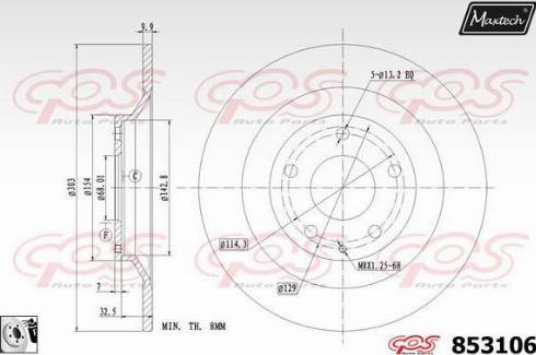 Maxtech 853106.0080 - Discofreno autozon.pro