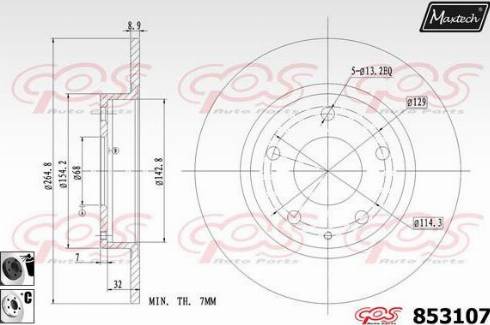 Maxtech 853107.6060 - Discofreno autozon.pro