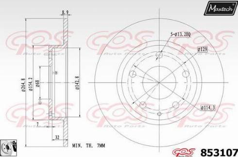 Maxtech 853107.0080 - Discofreno autozon.pro