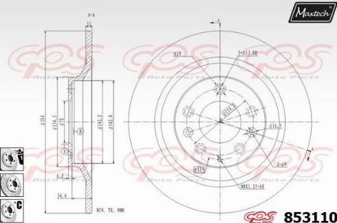 Maxtech 853110.6980 - Discofreno autozon.pro