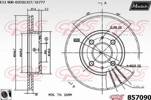 Maxtech 857090.0060 - Discofreno autozon.pro