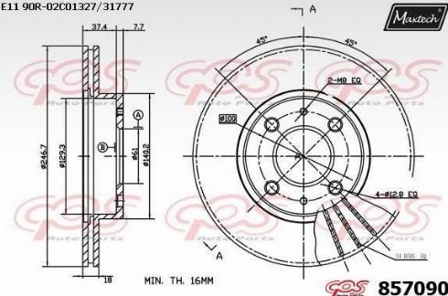 Maxtech 857090.0000 - Discofreno autozon.pro