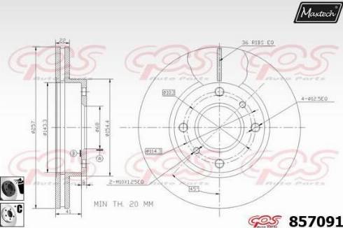 Maxtech 857091.6060 - Discofreno autozon.pro