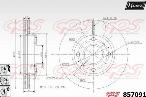 Maxtech 857091.6880 - Discofreno autozon.pro