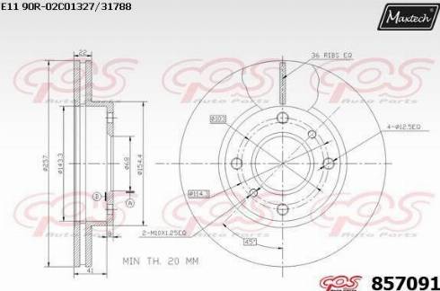 Maxtech 857091.0000 - Discofreno autozon.pro