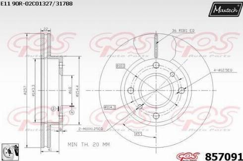 Maxtech 857091.0080 - Discofreno autozon.pro