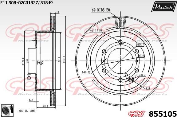 Maxtech 857091 - Discofreno autozon.pro