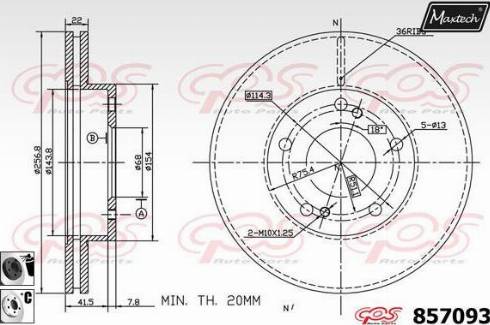 Maxtech 857093.6060 - Discofreno autozon.pro