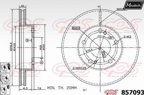 Maxtech 857093.6880 - Discofreno autozon.pro