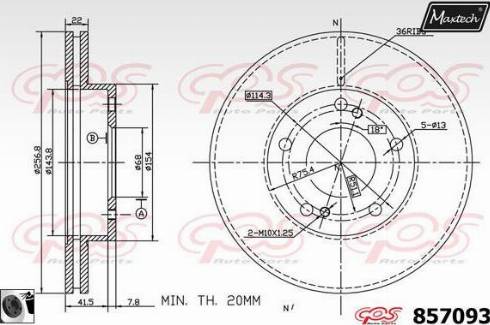 Maxtech 857093.0060 - Discofreno autozon.pro