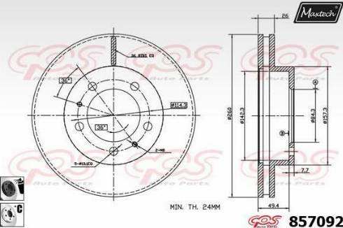 Maxtech 857092.6060 - Discofreno autozon.pro