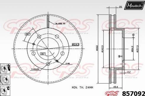 Maxtech 857092.6880 - Discofreno autozon.pro