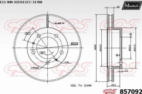 Maxtech 857092.0000 - Discofreno autozon.pro