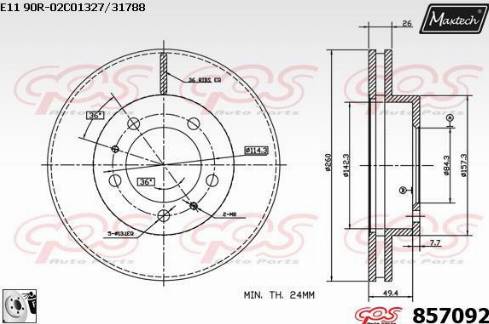 Maxtech 857092.0080 - Discofreno autozon.pro