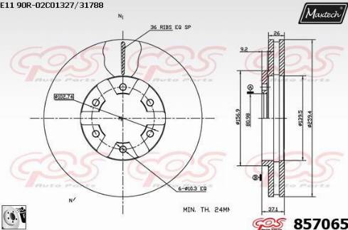 Maxtech 857065.0080 - Discofreno autozon.pro