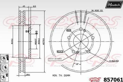 Maxtech 857061.6880 - Discofreno autozon.pro