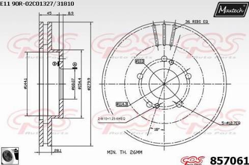 Maxtech 857061.0060 - Discofreno autozon.pro