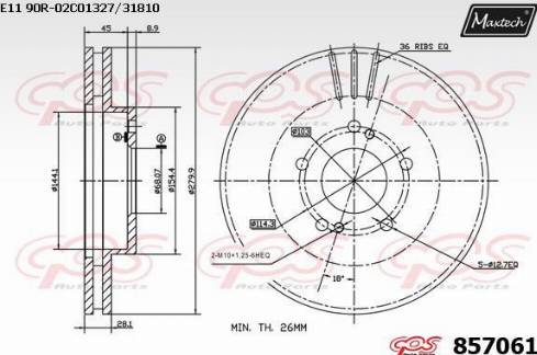 Maxtech 857061.0000 - Discofreno autozon.pro