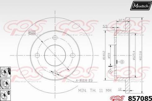 Maxtech 857085.6980 - Discofreno autozon.pro