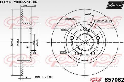 Maxtech 857082.0000 - Discofreno autozon.pro